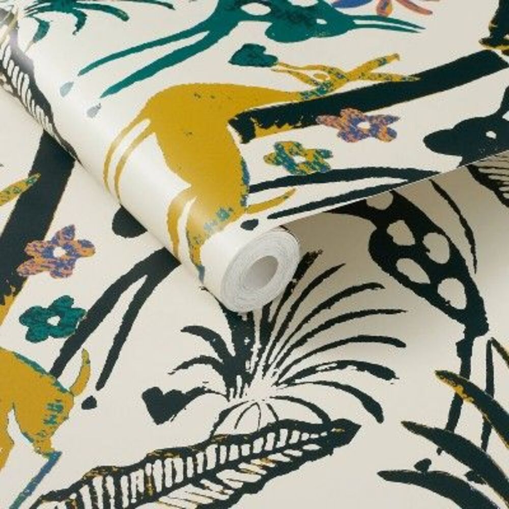 Fiesta Animals Peel and Stick Wallpaper Cream - Op Cream